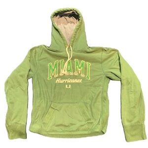 💙 Vintage 90s Campus Crew Miami Hurricanes Hoodie - Size Small